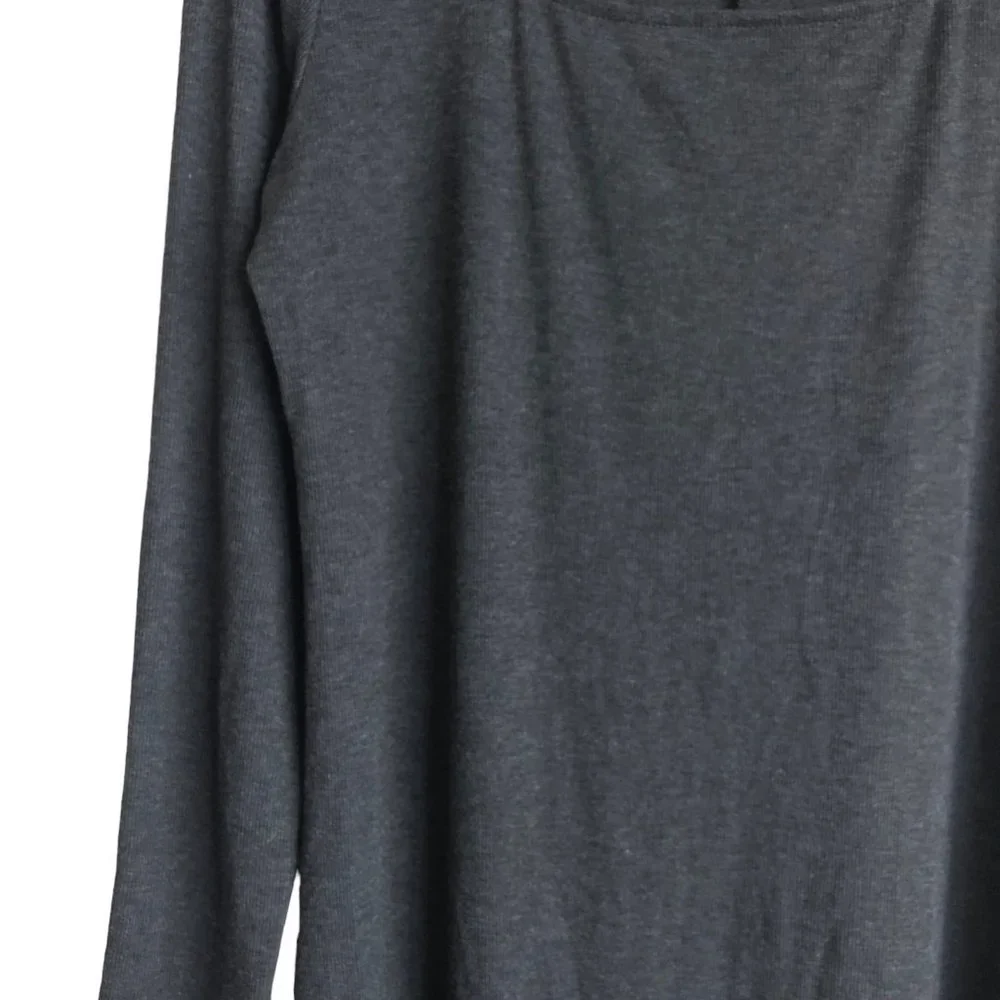 NWT Anthropologie Bordeaux Womens Sweater Dress XL Gray Mock Neck Maxi Stretch - Picture 8 of 10
